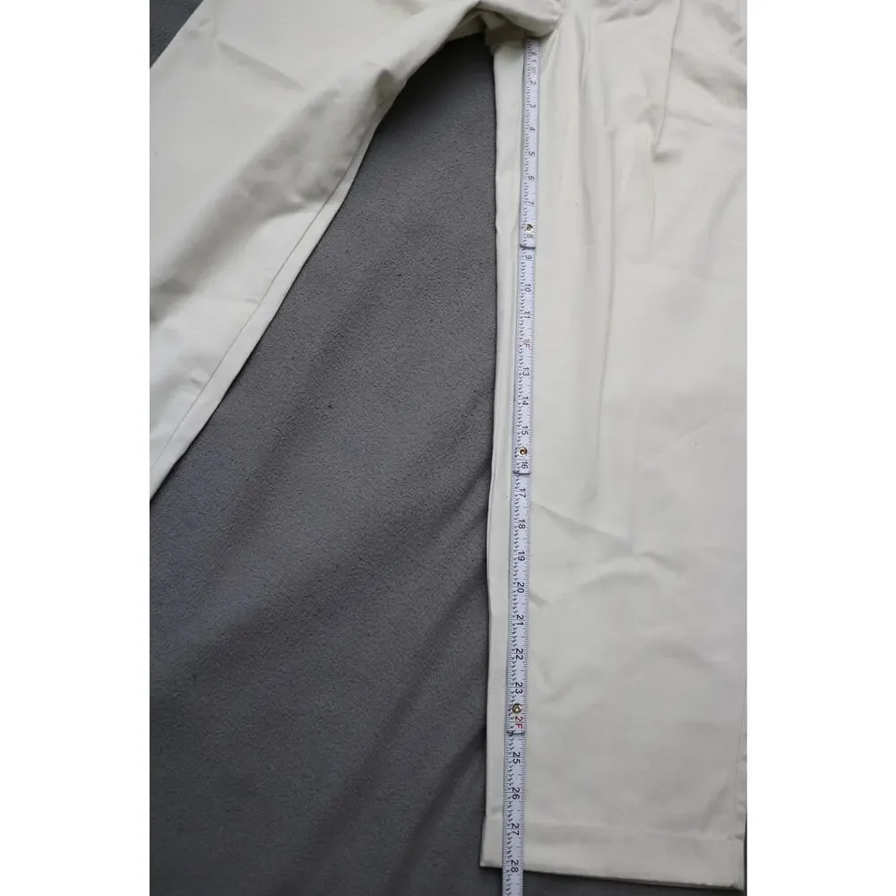 DOCKERS Pleated Khakis Men 32x30 Beige 100 Cotton Classic No Wrinkle Made In USA - Picture 9 of 15